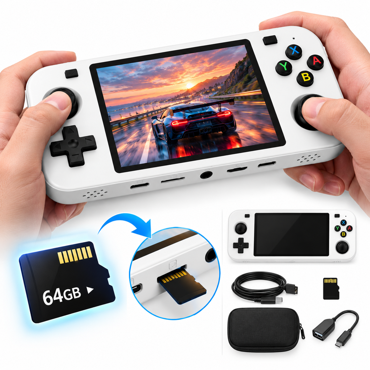 Consola Retro Portátil R36H – 64 GB con miles de juegos clásicos